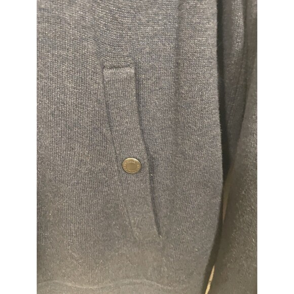 Banana Republic Full Zip Sweater Jacket Men’s Size Small Blue Mock Neck Collar - Picture 6 of 7